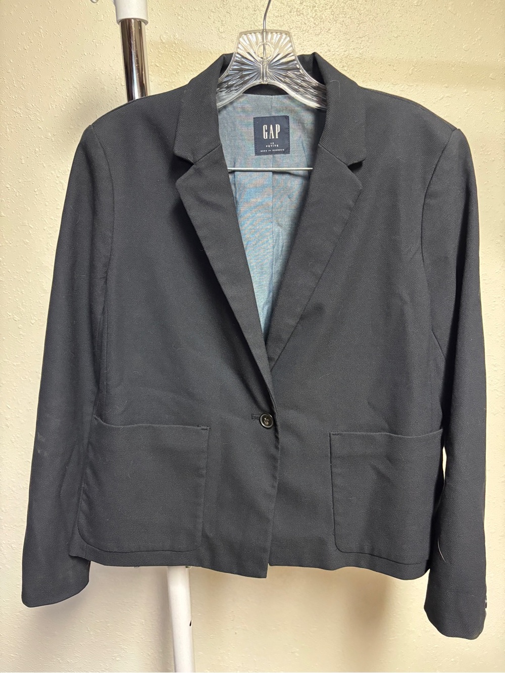 GAP Women's Navy Single-Button Tailored Blazer